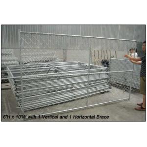 Buy cheap chain link temporary construction fence panels 6FT X 10F Mesh 2 3/8 " x 2 3/8" ( 60mm x 60mm ) x 12 gauge wire from wholesalers