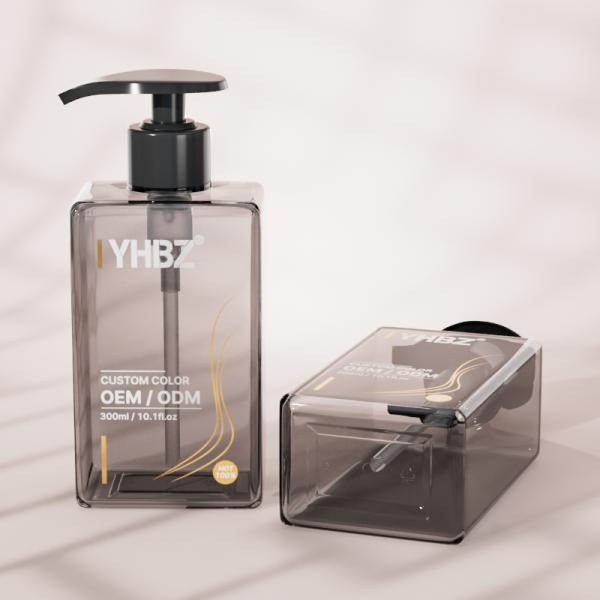 Buy cheap 300ml Square PET Plastic Pump Bottle for Liquid Soap and Shampoo with Screw-on Cap from wholesalers