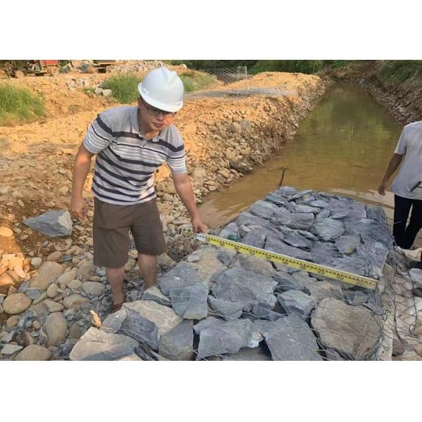 Buy cheap Galvanized 2x1x1m Gabion Wire Mesh Box 80x100mm Hexagonal from wholesalers