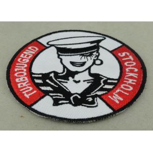 Buy cheap Clothes Custom Embroidery Patches Promo Patches 3.0 Inch With Glue from wholesalers