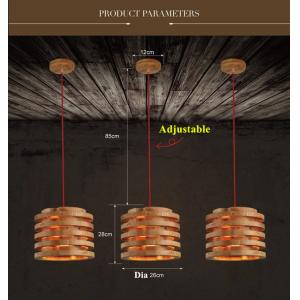 Buy cheap Creative wood Pendant Light Indoor Dining Room Foyer Home Adornment Pendant Light(WH-WP-44) from wholesalers