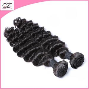 Buy cheap Full Cuticle Thick Virgin Peruvian Hair Unprocessed Deep Wave 5a Cheapest Peruvian Hair from wholesalers