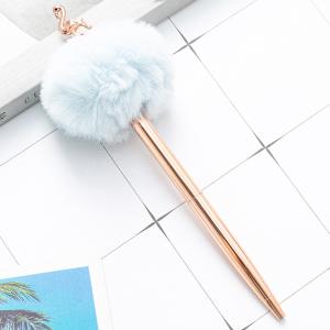 Buy cheap Lightweight Feather Fluffy Pom Pom Pen Metal Material Smooth Writing from wholesalers