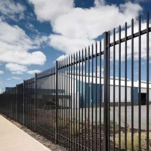 8x10FT Galvanized Metal Tubular Fencing Customized Black Security Fencing