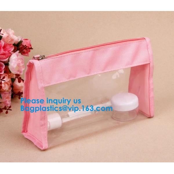 Custom PVC cosmetic bag Zipper Clear Toiletry Bag,Promotional Travel Bag pvc