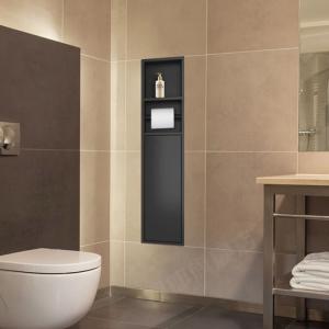 Buy cheap 3 Tiers Stainless Recessed Shower Wall Shelf Shower Niche On Exterior Wall With Door product