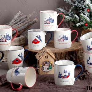 Buy cheap Christmas Ceramic Holiday Mugs Romantic With Customized Craft from wholesalers