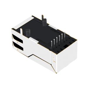 L816-1X1T-06-F RJ45 Modular Jack 10/100 Base -T Integrated Magnetic LPJK0005CNL