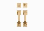 Buy cheap 175mm Front Entry Door Pull Handle Slim Square Single Cylinder Deadbolt Lock Set from wholesalers