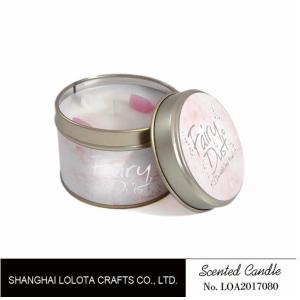 Buy cheap Small Soy Tealight Candles , Tin Can Candles Raspberry / Amber Fragrance from wholesalers