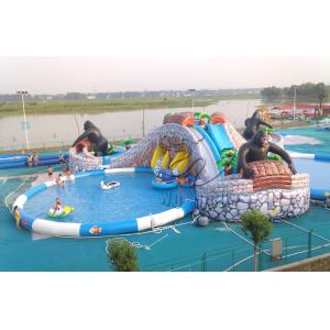 Buy cheap giant funny Inflatable water slide with pool from wholesalers