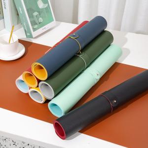 Buy cheap Leather Non Slip Mouse Pad Simple Desk Protector Mat for Computer Gaming Oval Shape from wholesalers