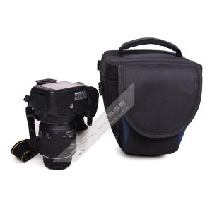 Mens Personalized Black 600D Polyester SLR Camera Pouch, Polyester & Velvet