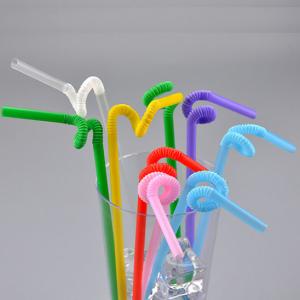 Plastic PP Flexible straw drinking Straws for milk juce drinking straw