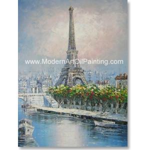 Buy cheap Hand Painted Paris Oil Painting Eiffel Tower ECO Solvent from wholesalers
