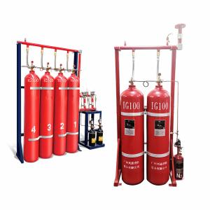 Buy cheap IG100 Intert Gas Fire Suppression System With 80L 90L Capacity And Pipe Network Type product