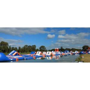 Buy cheap 1500D Waterproof 250 People Inflatable Wipeout Course With TUV Certificate from wholesalers
