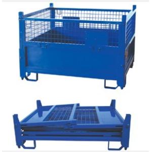 Buy cheap China Warehouse Folding Steel Stackable Wire Mesh Pallet Box from wholesalers