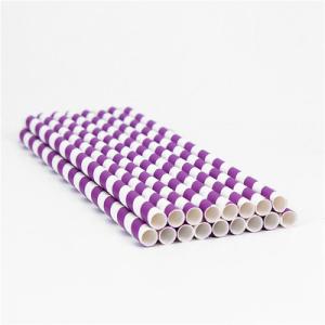 Dia 5mm To 10mm Stripe Biodegradable Paper Straws