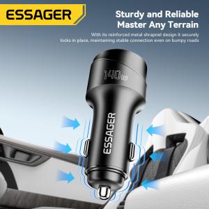Buy cheap ESSAGER ES-CC19 Series 140W Car Phone Charger The Essential Car Charger with FCP Function from wholesalers