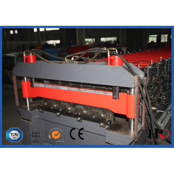 Quality Blue Color High Strength Metal Deck Roll Forming Machine Big Wave Length for sale