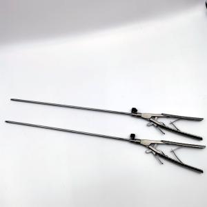 Buy cheap Reusable laparoscopic single action straight jaw V shaped needle holder 330mm length from wholesalers