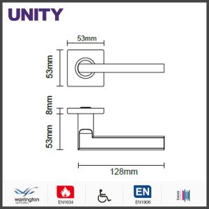 Buy cheap Stainless Steel Fire Door Lever Handle EN1906 and EN1634 Satin Finish from wholesalers