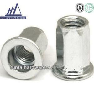 Buy cheap Flat Head Tubular Rivet , Inside & Outside Hexagon Threaded Insert Nuts from wholesalers