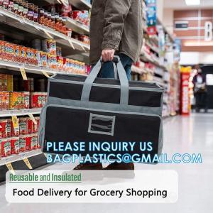 Buy cheap Insulated Food Delivery Bag with Support Frame and Plastic Bottom Plate,Grocery Delivery Bag for Catering product