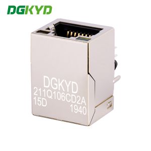 Buy cheap Single port RJ45 connector modular block socket Gigabit Ethernet filter RJ45 network port socket with built-in transformer DGKYD211Q106CD2A15D from wholesalers