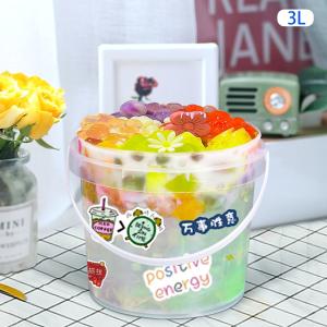 Buy cheap Water Bucket 500ml 1L 2L Plastic Pail With Lid For Water Yogurt Cookie Food Storage from wholesalers