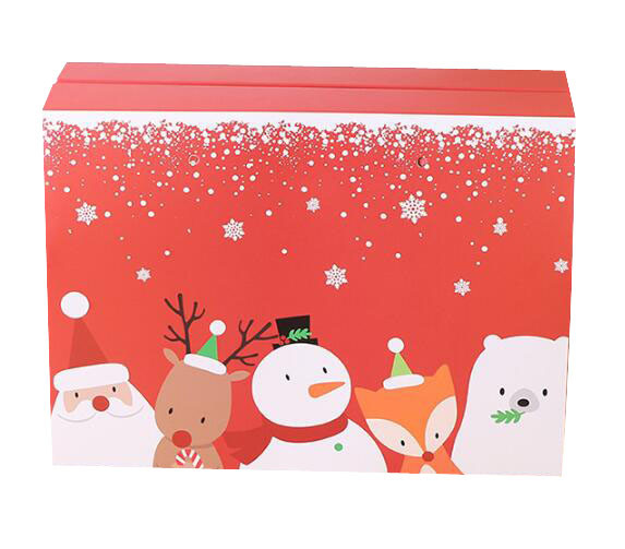 Quality Recyclable Custom Gift Christmas Packaging Boxes With Handles PP Ropes for sale