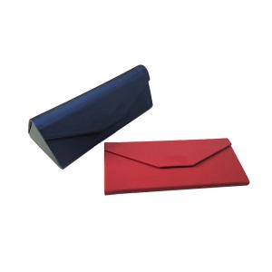 Buy cheap Custom Drawing Lines Leather Eyeglasses Box Folding Sunglasses Case from wholesalers
