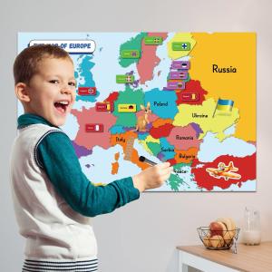 100x36" 75x36" Print Dry Erase Laminated Posters Map Learning