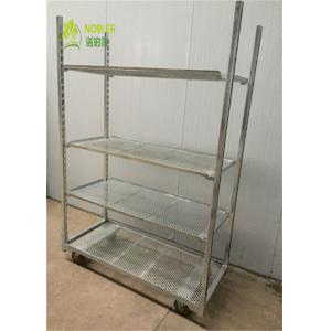 Metal Mesh Seedling Cart Danish Flower Cart With PP Wheel