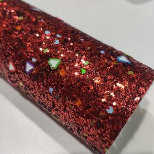 Buy cheap Synthetic Shoes 3D Chunky 50m/Roll Glitter Leather Fabric from wholesalers