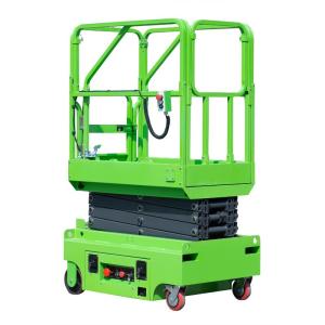 Mini Manual Pushing 3.9 Meters Aerial Work Platform With Anti - Skid Checkered