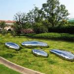 Buy cheap Garden High Polish Pebble Shape Stainless Steel Sculpture For Lawned from wholesalers