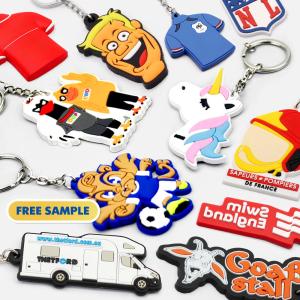 Custom Soft Pvc Rubber Keychain Silicone Rubber Plastic Key Chains