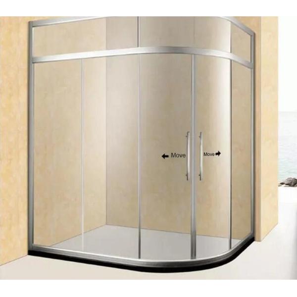 Quality Curved Shower Tempered Glass 8mm Solid Anti Glare Coating SGS for sale