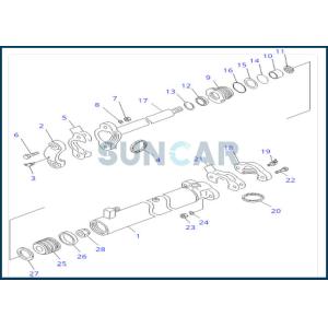 Buy cheap 23D-63-32100 23D6332100 Scarifier Cylinder Seal Kit For KOMATSU Grader GD305A-1 GD305A-1A GD355A-1 GD405A-2 from wholesalers