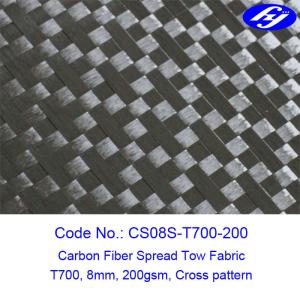 Buy cheap Toray 12K 200gsm Cross Spread Tow Carbon Fiber Fabric from wholesalers