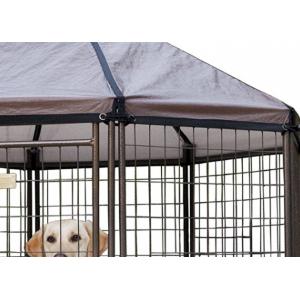 Welded Wire Mesh Outdoor Dog Kennel Durable Black Color Easy To Install