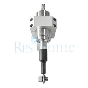 Ultrasonic slitting of fabric rolls for polyster and non-woven fabric