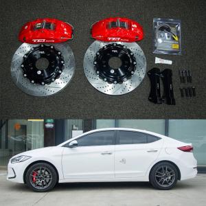 Buy cheap 4 Piston Racing Caliper Hyudnai big Brake Kit 330*28 MM High Carbon Disc Racing And Brake Pads For ELANTRA 17 Inch Rim from wholesalers