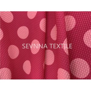 China Bubble Texture Repreve Fiber Recycled Swimsuit Fabric Rosy Dot on sale