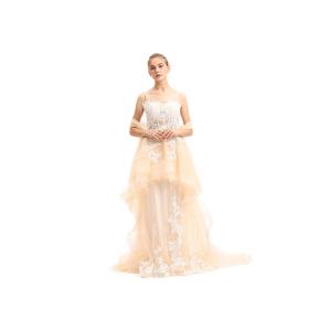 Buy cheap Ladies Shoulder - Straps High Low Prom Party Dress With Embroidery Decor from wholesalers