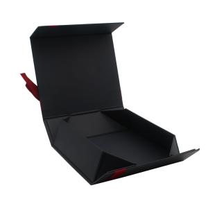 Customized Logo CMYK Pantone Premium Paper Presentation Boxes Ribbon Tie Folding