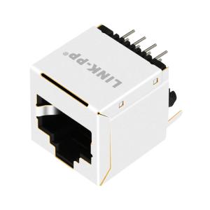 China 5-2301995-1 Single Port Vertical Rj45 Jack 1000Base-T Shielded Without Leds on sale