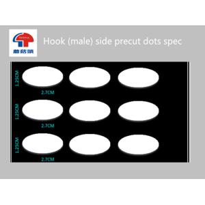 Buy cheap Kiss Cut hook and loop dots 7/8" , self adhesive dots Oval Shape In Roll from wholesalers